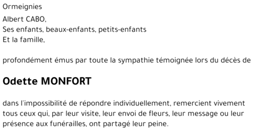 Odette MONFORT
