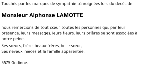 Alphonse LAMOTTE