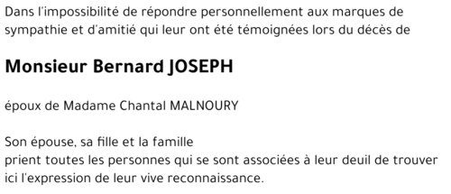 Bernard JOSEPH