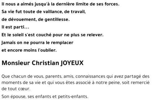 Christian Joyeux