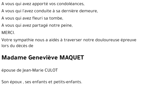 Geneviève MAQUET