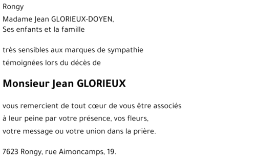 Jean GLORIEUX