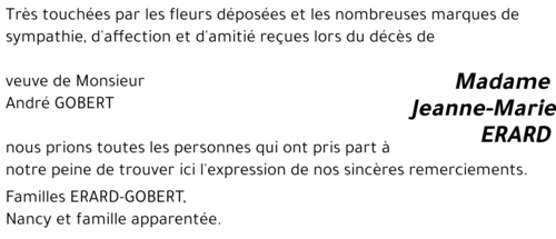 Jeanne Marie ERARD 