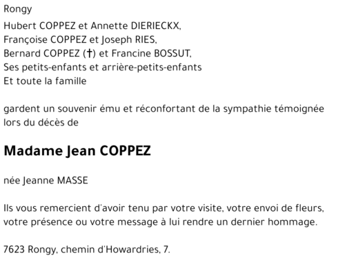 Jeanne MASSE