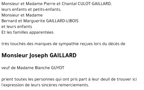 Joseph GAILLARD