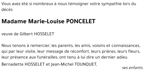 Marie-Louise PONCELET