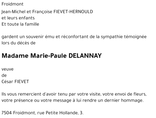 Marie-Paule DELANNAY