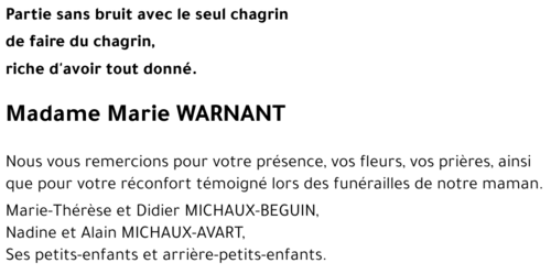 Marie WARNANT