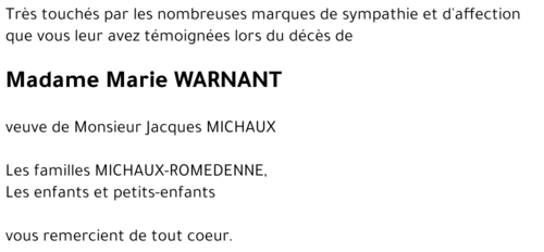 Marie WARNANT
