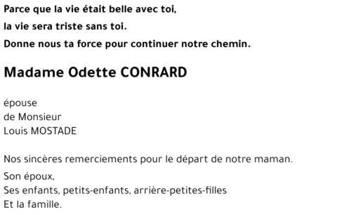 Odette CONRARD