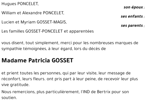 Patricia GOSSET