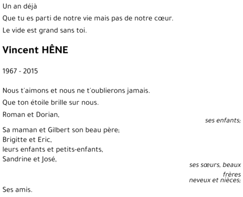 Vincent HÊNE