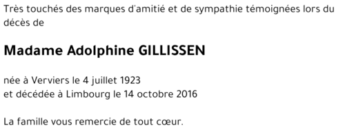 Adolphine GILLISSEN