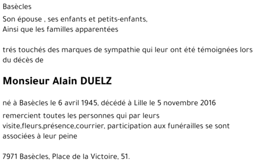 Alain DUELZ