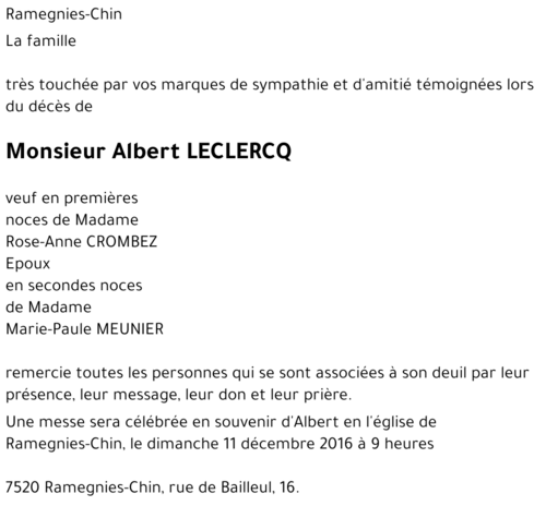 Albert LECLERCQ