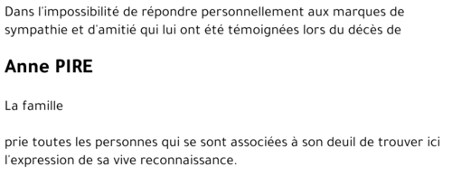 Anne PIRE