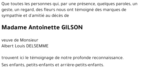 Antoinette GILSON