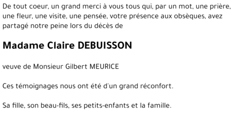 Claire DEBUISSON