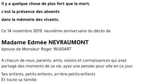 Edmée NEVRAUMONT