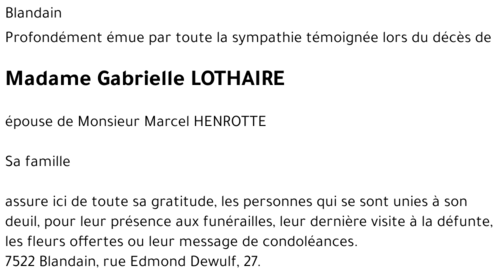 Gabrielle LOTHAIRE