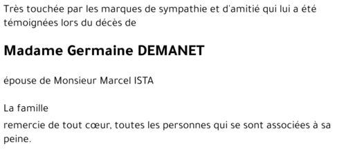 Germaine DEMANET