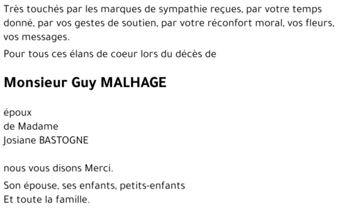 Guy MALHAGE