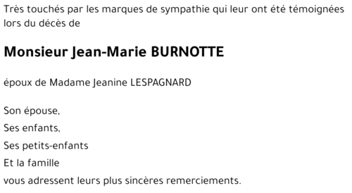Jean-Marie BURNOTTE