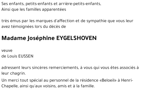 Joséphine EYGELSHOVEN