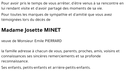 Josette MINET