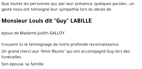 Louis dit Guy LABILLE