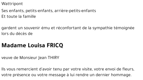 Louisa FRICQ