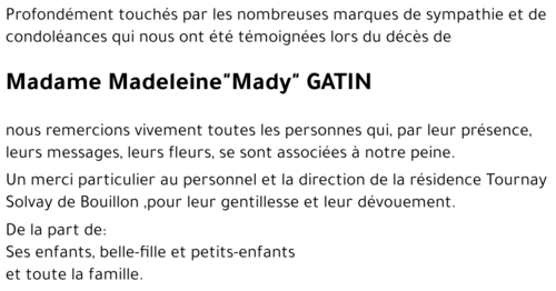 Madeleine GATIN