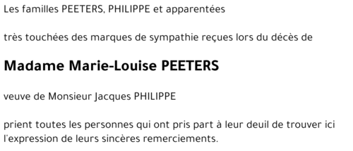 Marie-Louise PEETERS