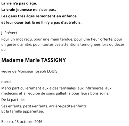 Marie TASSIGNY