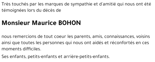 Maurice BOHON