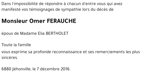 Omer FERAUCHE