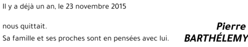 Pierre BARTHÉLEMY