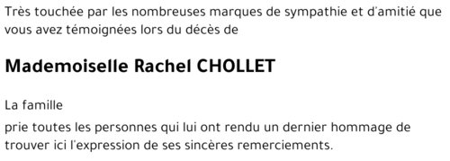 Rachel CHOLLET