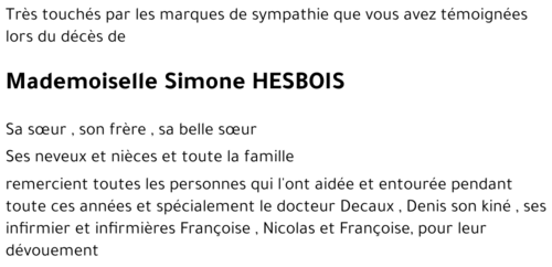Simone HESBOIS