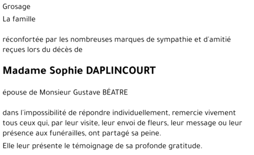 Sophie DAPLINCOURT