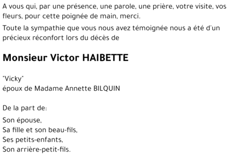 Victor HAIBETTE