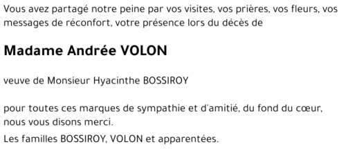Andrée VOLON