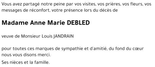 Anne Marie DEBLED