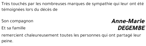 Anne-Marie DEGEMBE