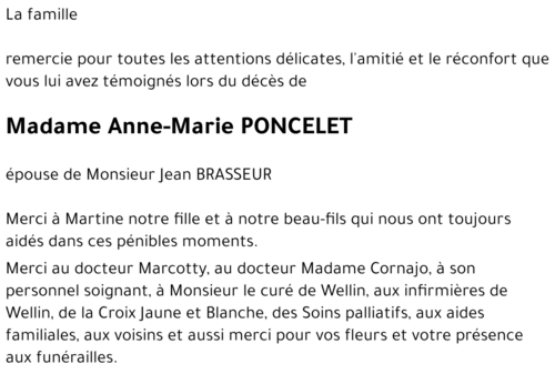 Anne-Marie PONCELET