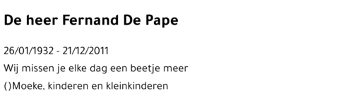 Fernand De Pape