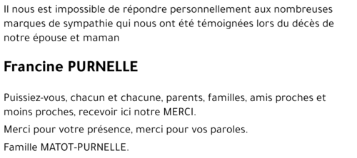 Francine PURNELLE