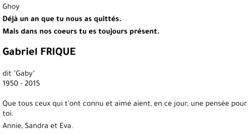 Gabriel FRIQUE