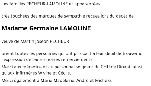 Germaine LAMOLINE
