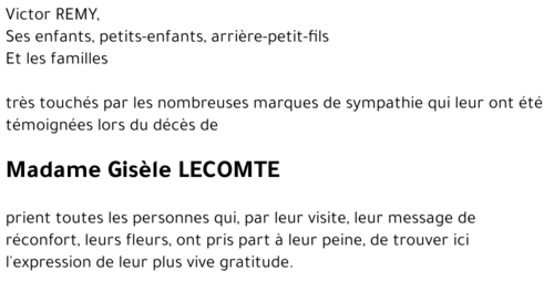 Gisèle LECOMTE